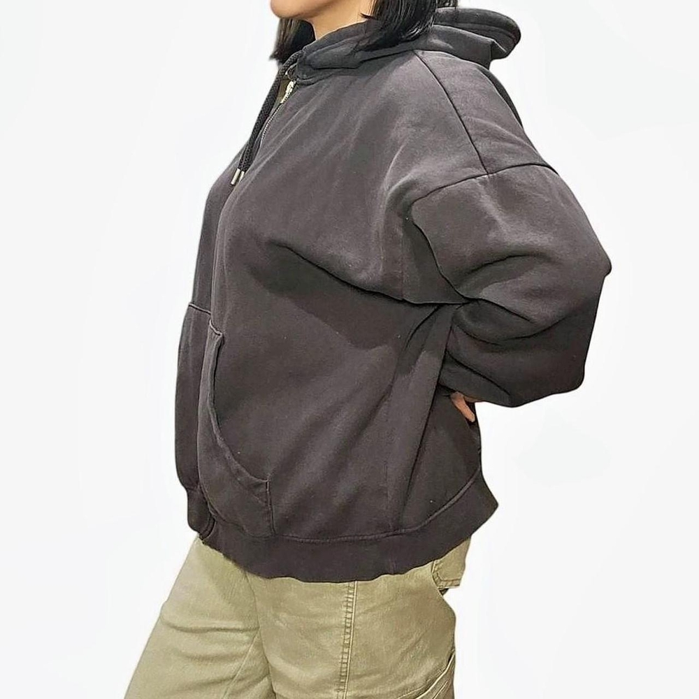Vintage Roxy Black Zip-up Hoodie with Back Graphic - Picture 4 of 6